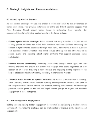 Free Auction Performance Report Template to Edit Online