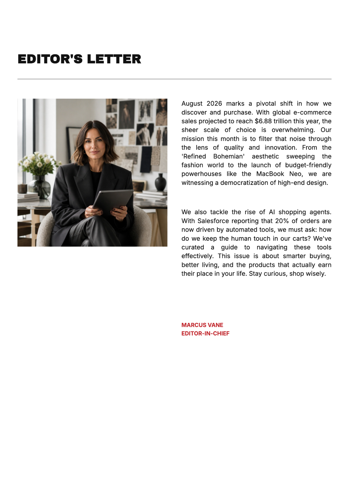Free Online Magazine Template to Edit Online