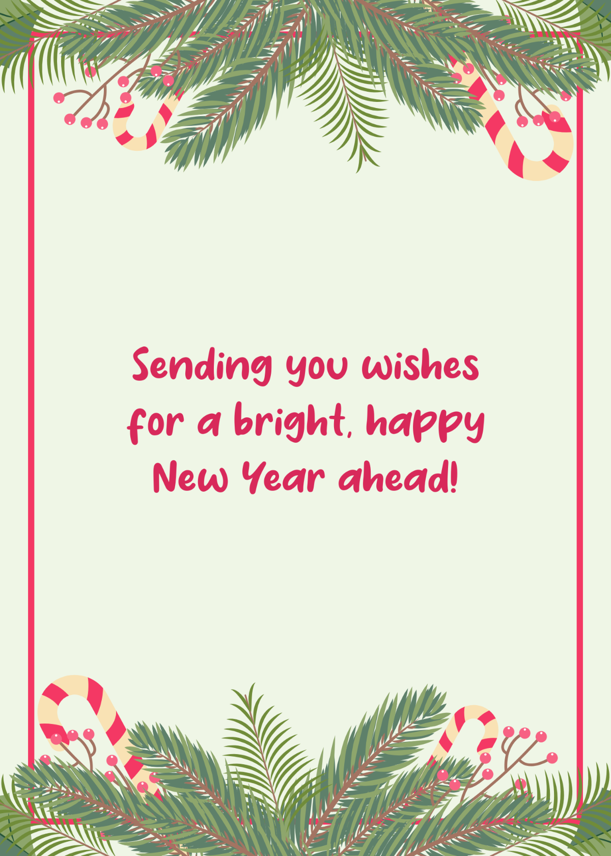 Free New Year Greeting Postcard Template - Edit Online & Download