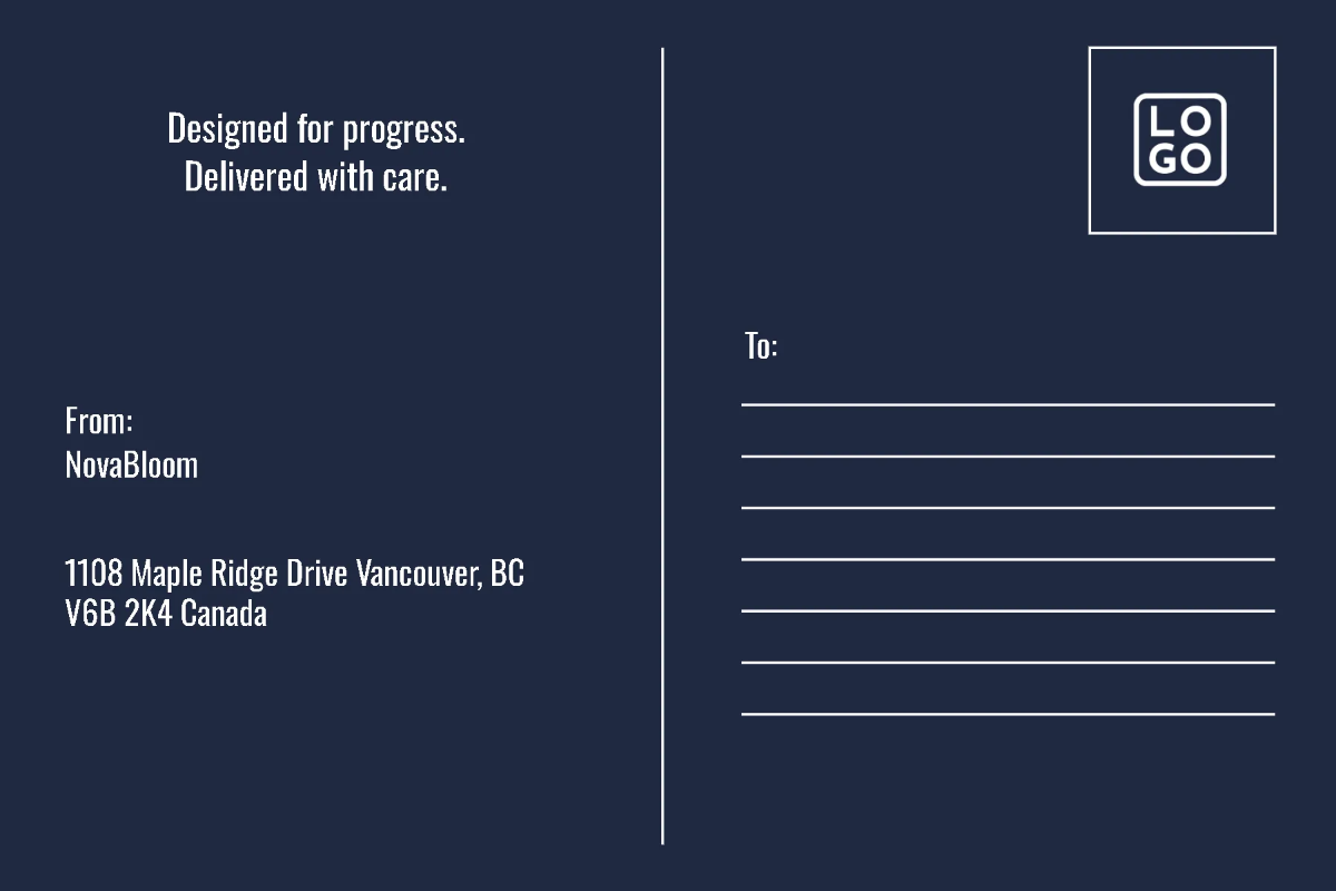 Free Elegant Business Postcard Template to Edit Online