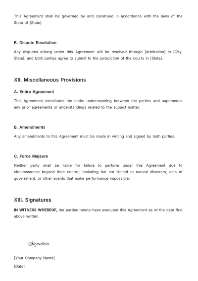 Free Auction Consignment Agreement Template to Edit Online