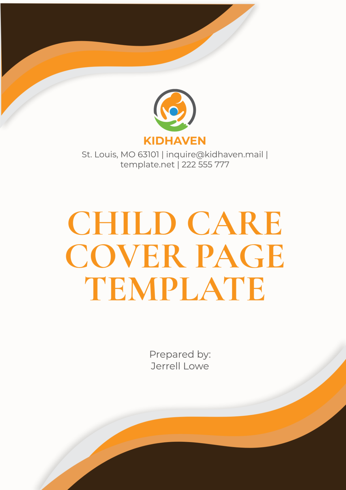 Child Care Cover Page Template - Edit Online & Download