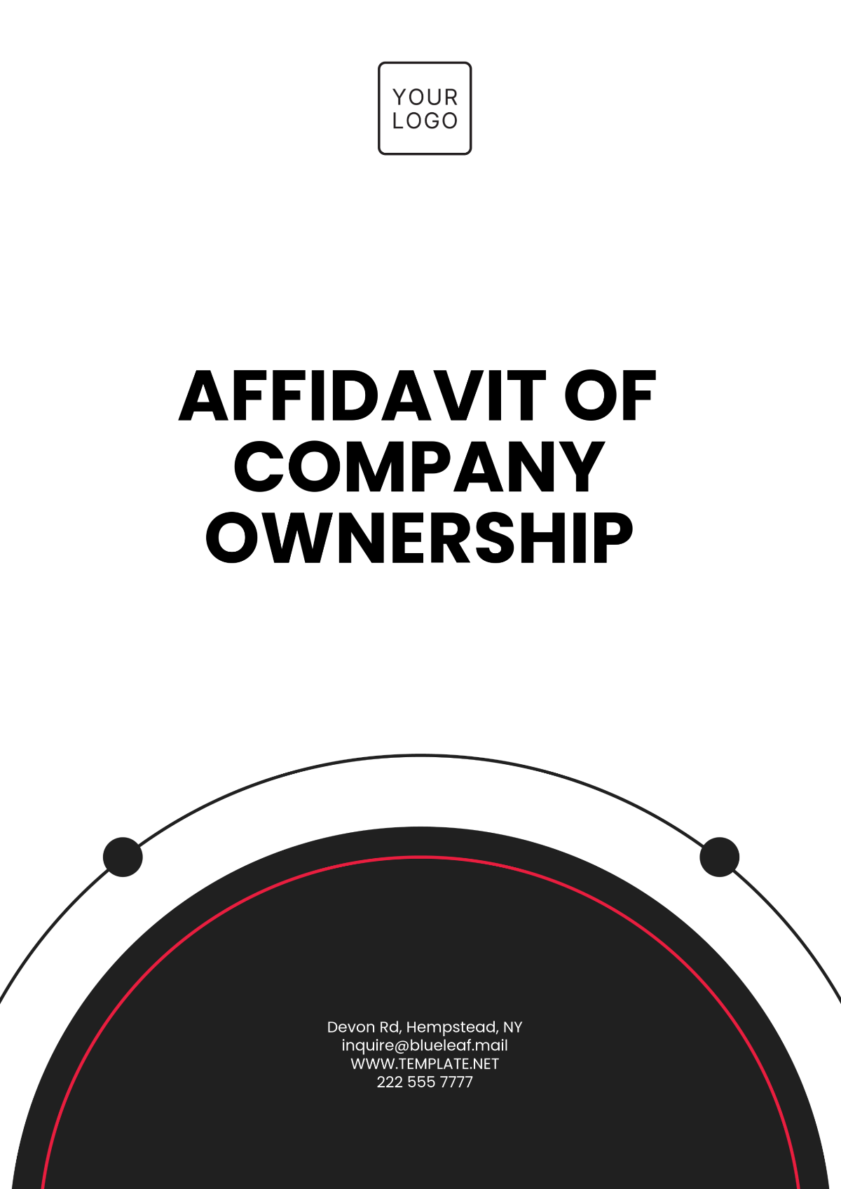 Affidavit of Company Ownership Template - Edit Online & Download