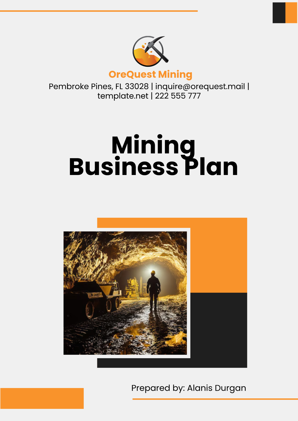 Mining Business Plan Template - Edit Online & Download