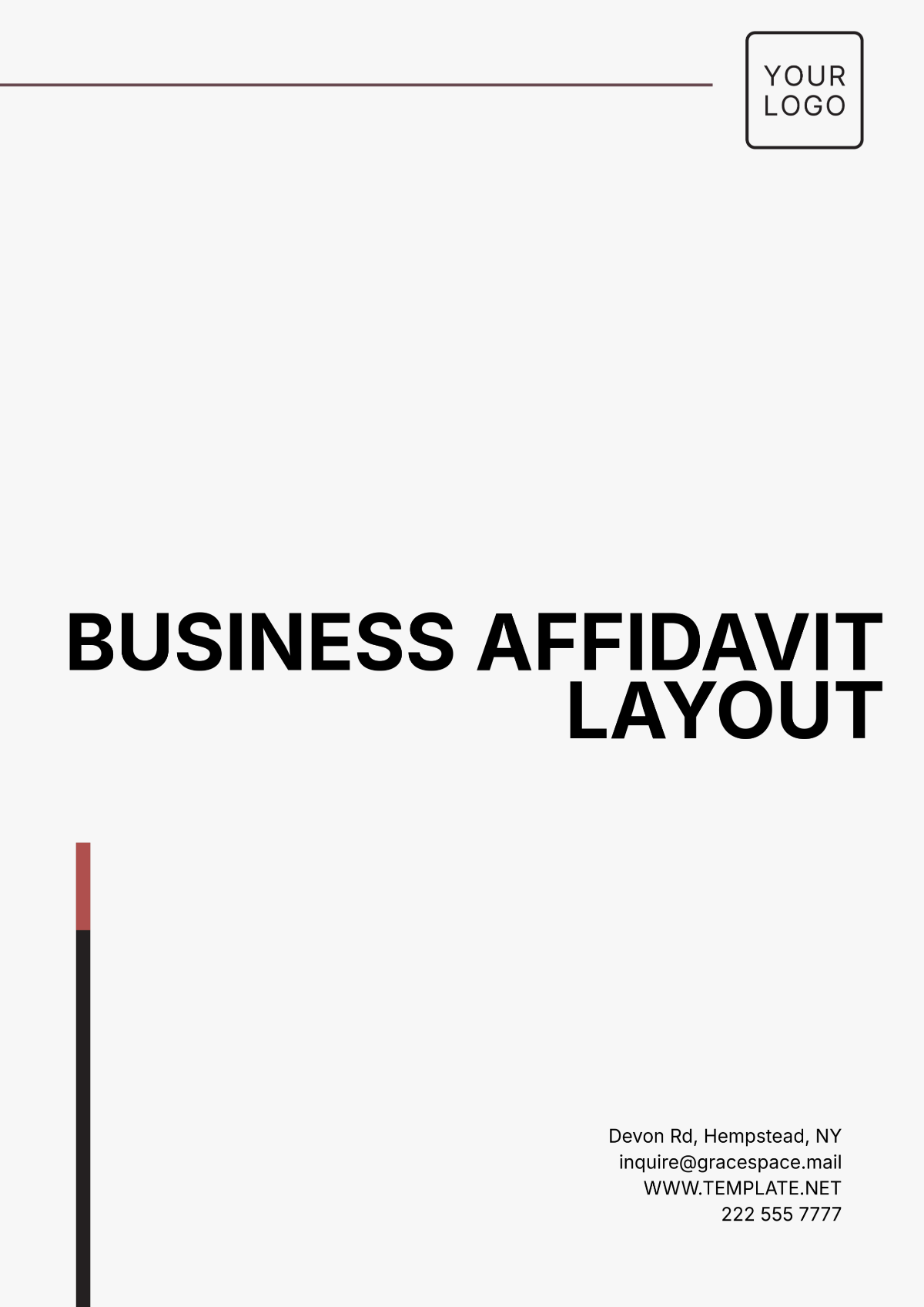 Business Affidavit Layout Template - Edit Online & Download