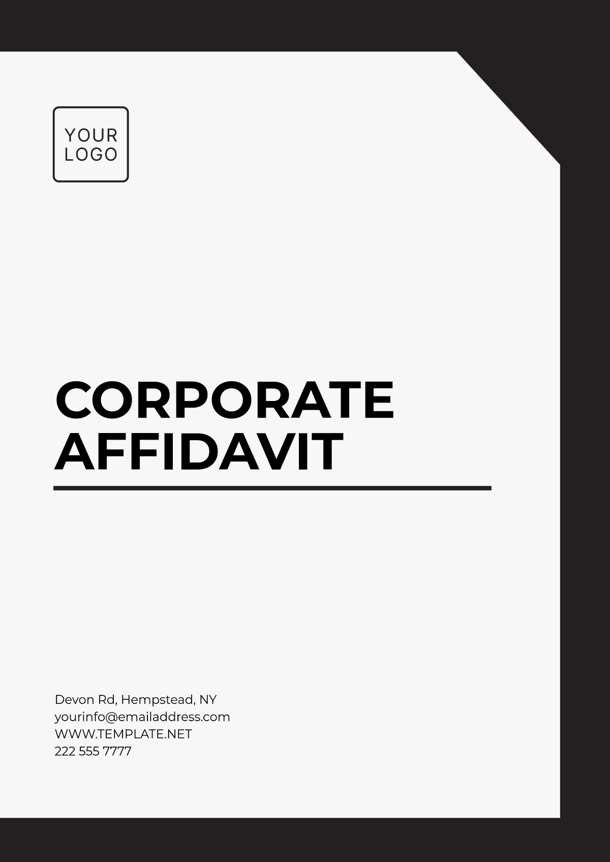 Corporate Affidavit Template - Edit Online & Download