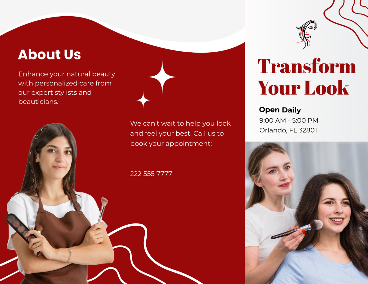 Free Beauty Parlor Brochure Template - Edit Online & Download