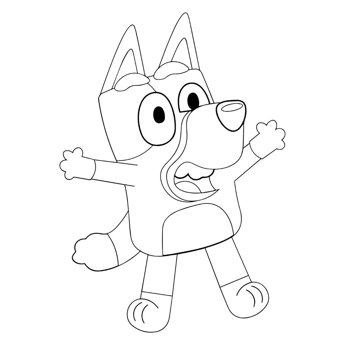 Bluey Outline Clipart