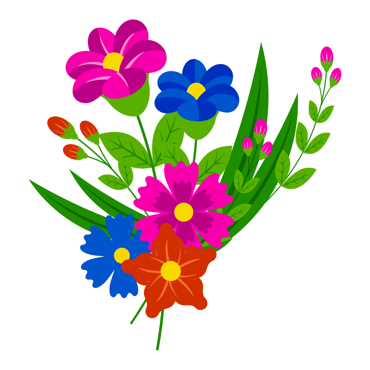 Free Spring Flowers Clipart Template - Edit Online & Download