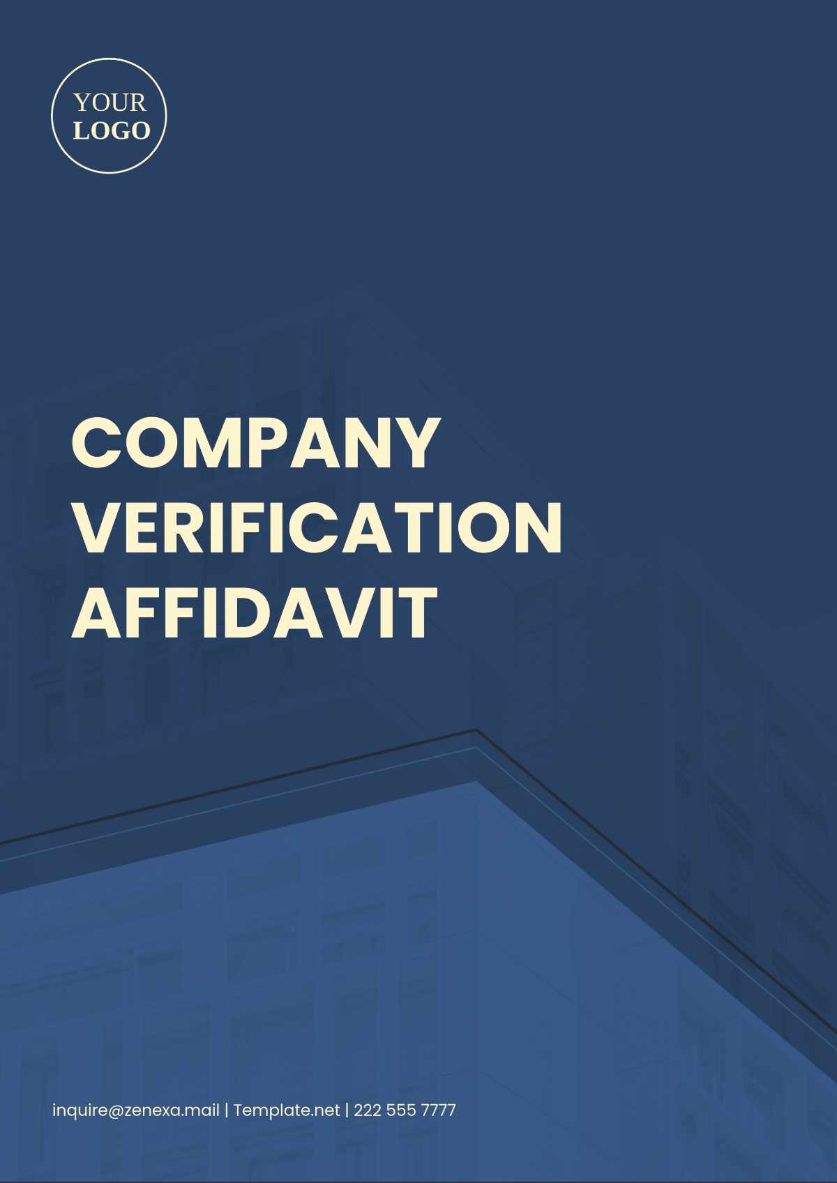 Company Verification Affidavit Template - Edit Online & Download