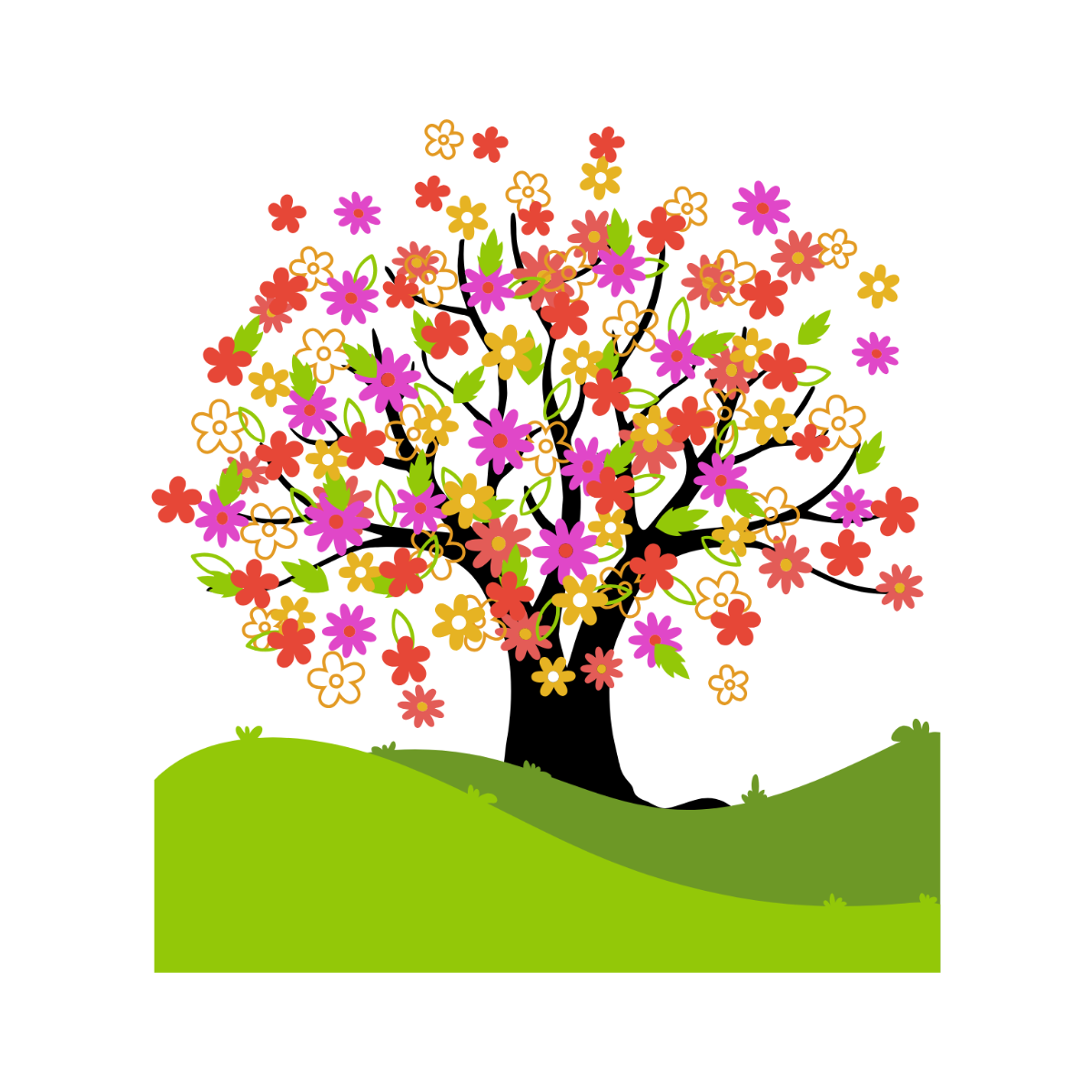 Free Spring Tree Clipart Template - Edit Online & Download