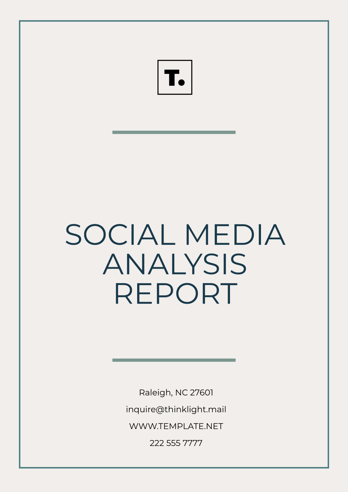 Social Media Analysis Report Template - Edit Online & Download