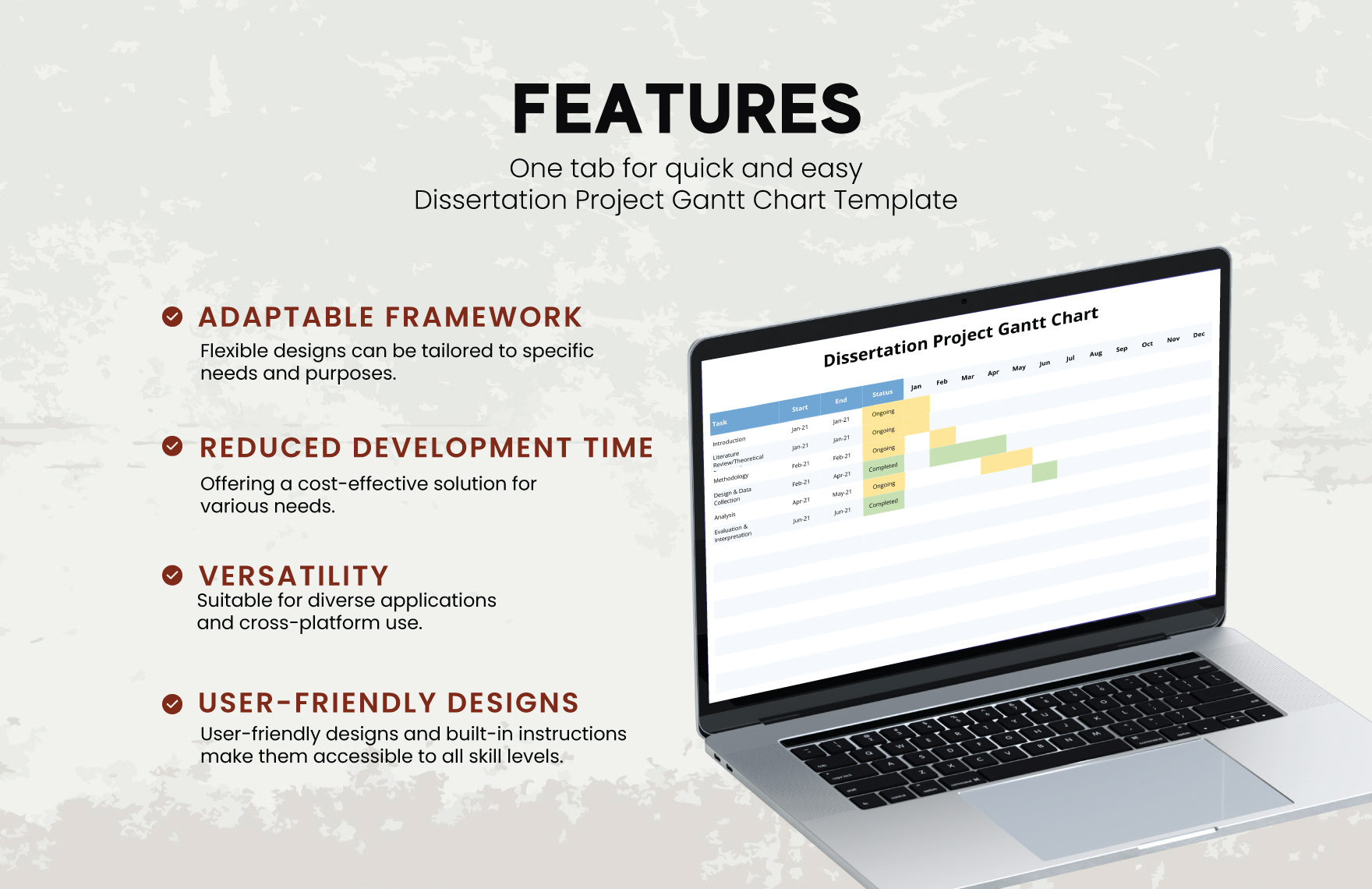 Dissertation Project Gantt Chart Template