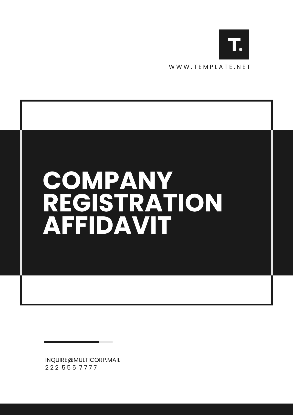 Company Registration Affidavit Template - Edit Online & Download