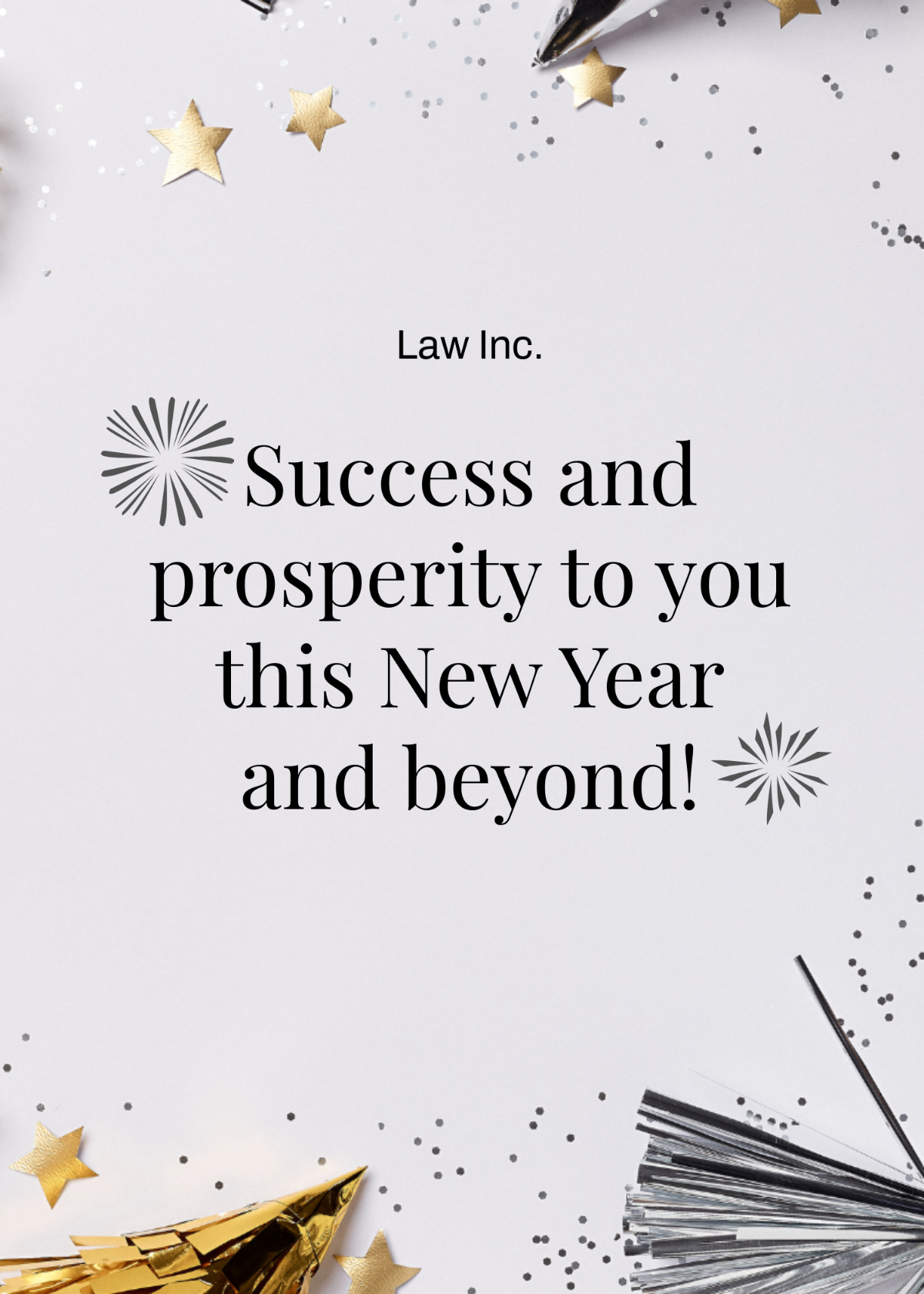 Free Happy New Year Business Greetings Template - Edit Online & Download