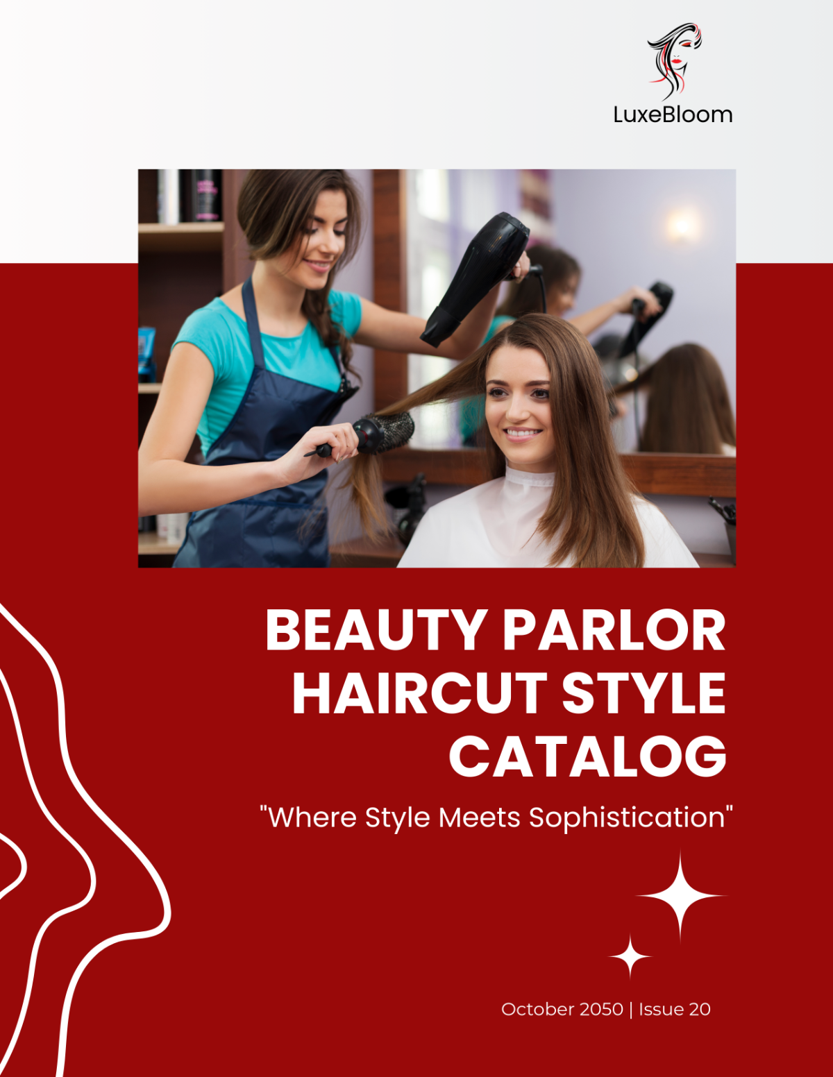 Free Beauty Parlor Haircut Style Catalog Template - Edit Online & Download