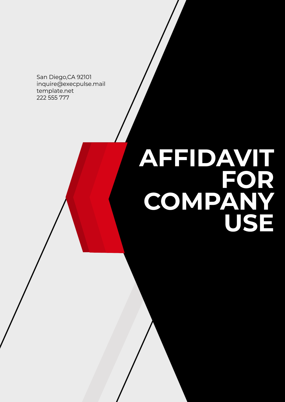 Affidavit for Company Use Template - Edit Online & Download