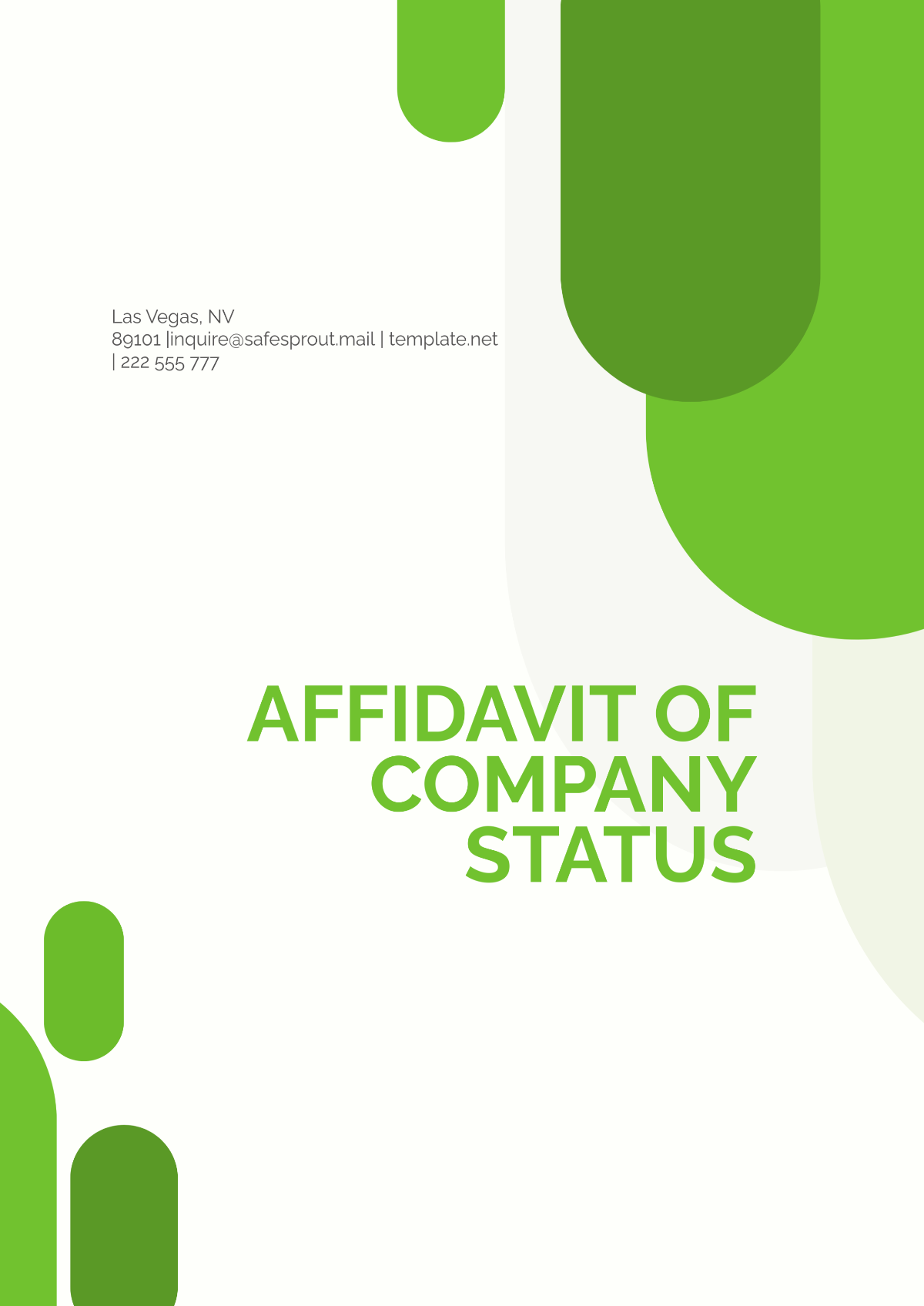 Affidavit of Company Status Template - Edit Online & Download