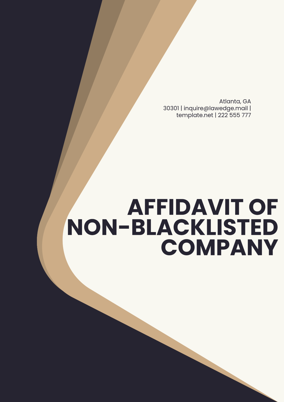 Affidavit of Non-Blacklisted Company Template - Edit Online & Download