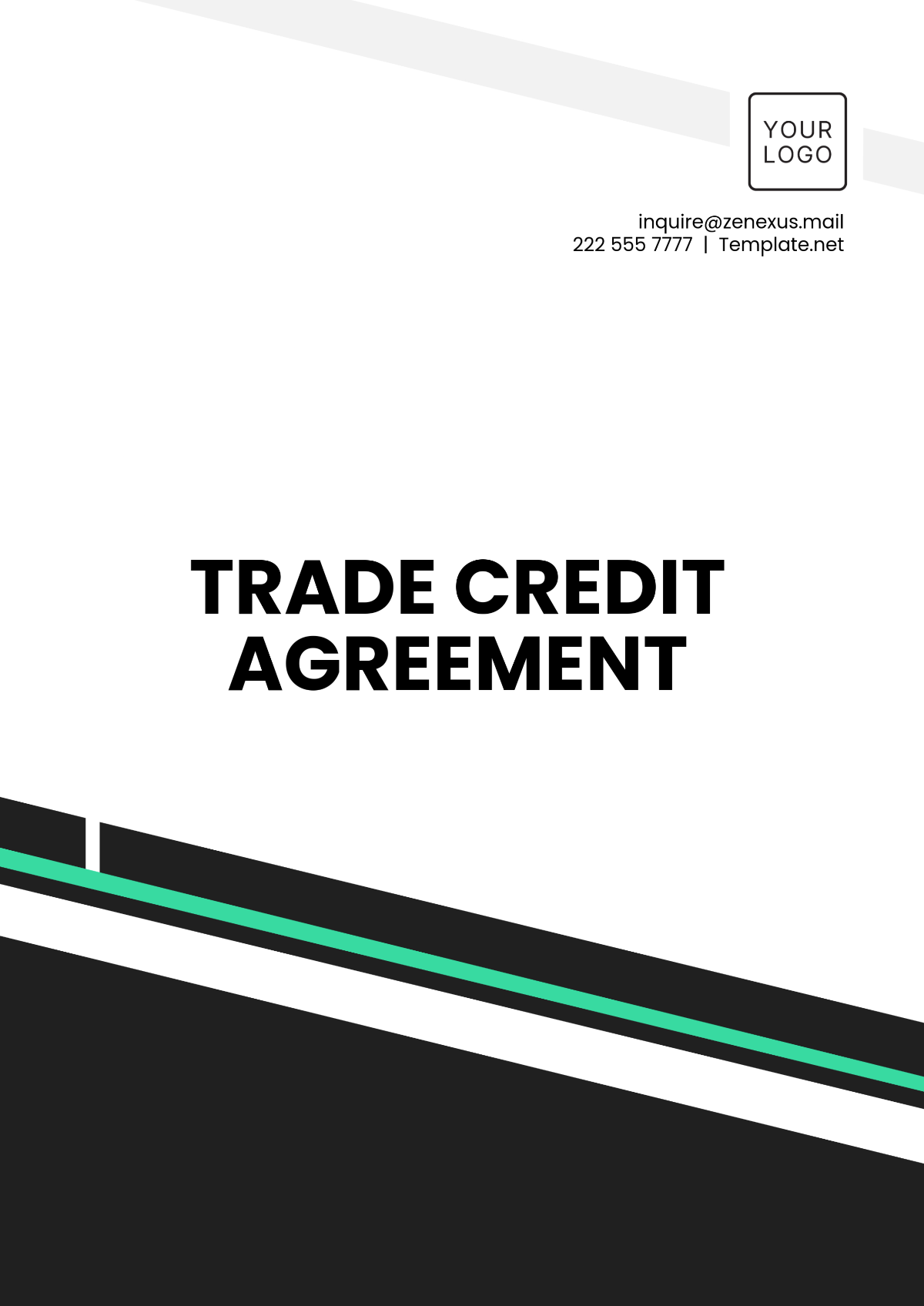 Trade Credit Agreement Template - Edit Online & Download