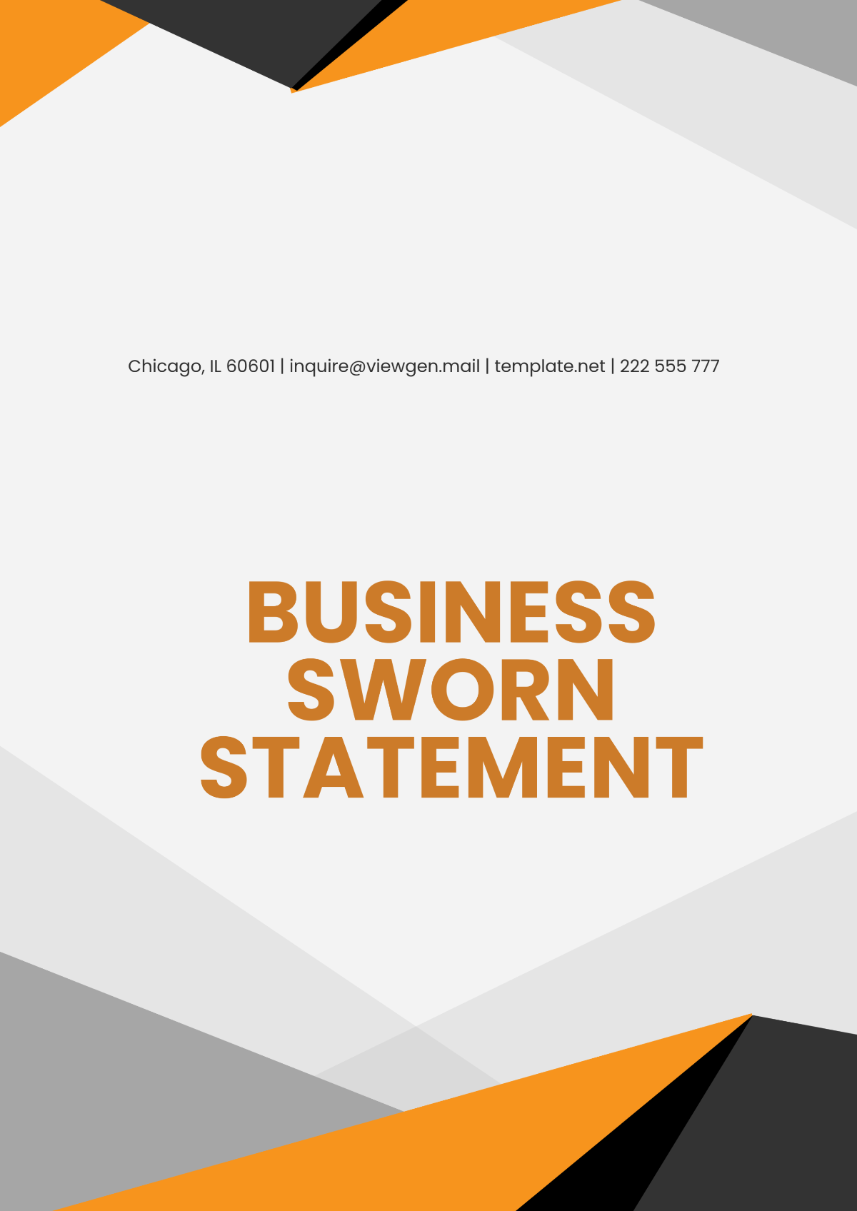 Business Sworn Statement Template - Edit Online & Download