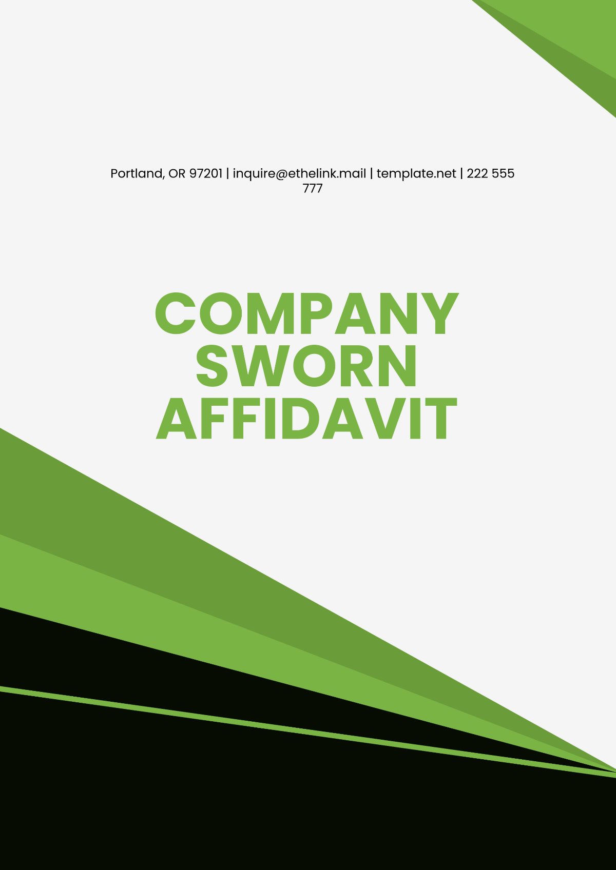 Company Sworn Affidavit Template - Edit Online & Download