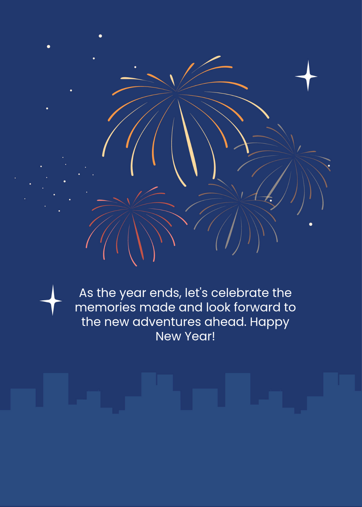 Free New Year Greeting Card Design Template - Edit Online & Download