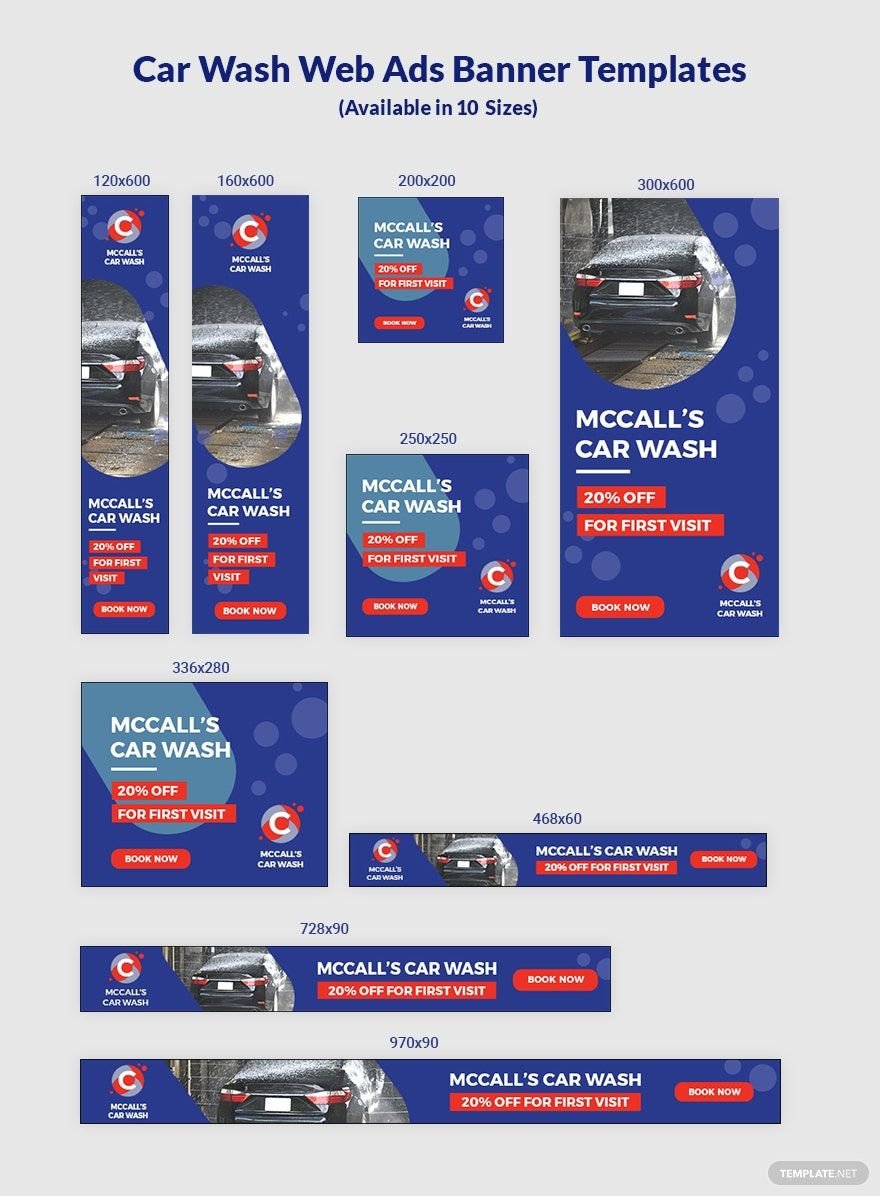 Car Wash Web Ads Template