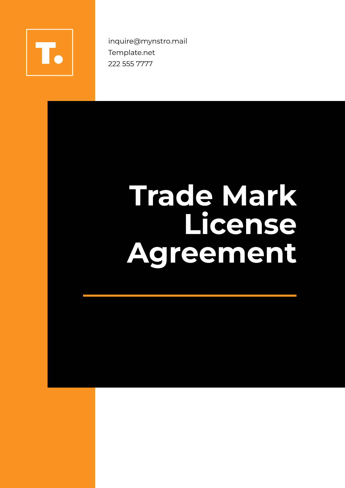 Trade Mark License Agreement Template - Edit Online & Download