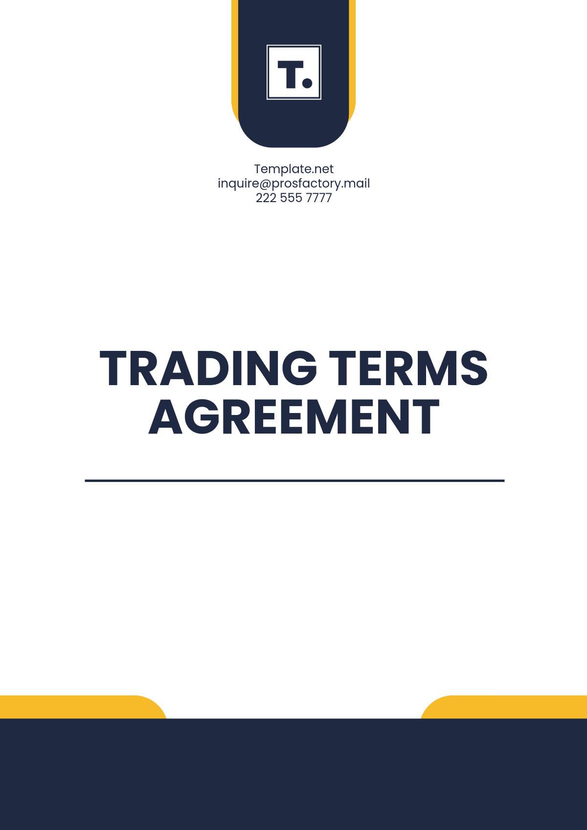 Trading Terms Agreement Template - Edit Online & Download