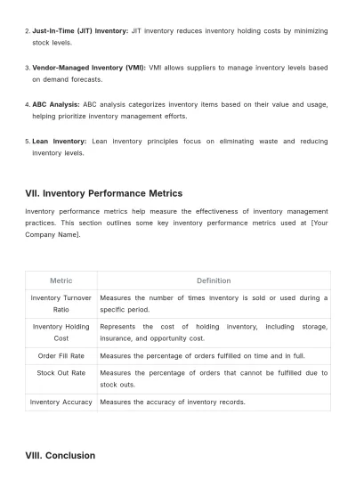 Free Mining Inventory Management Template to Edit Online