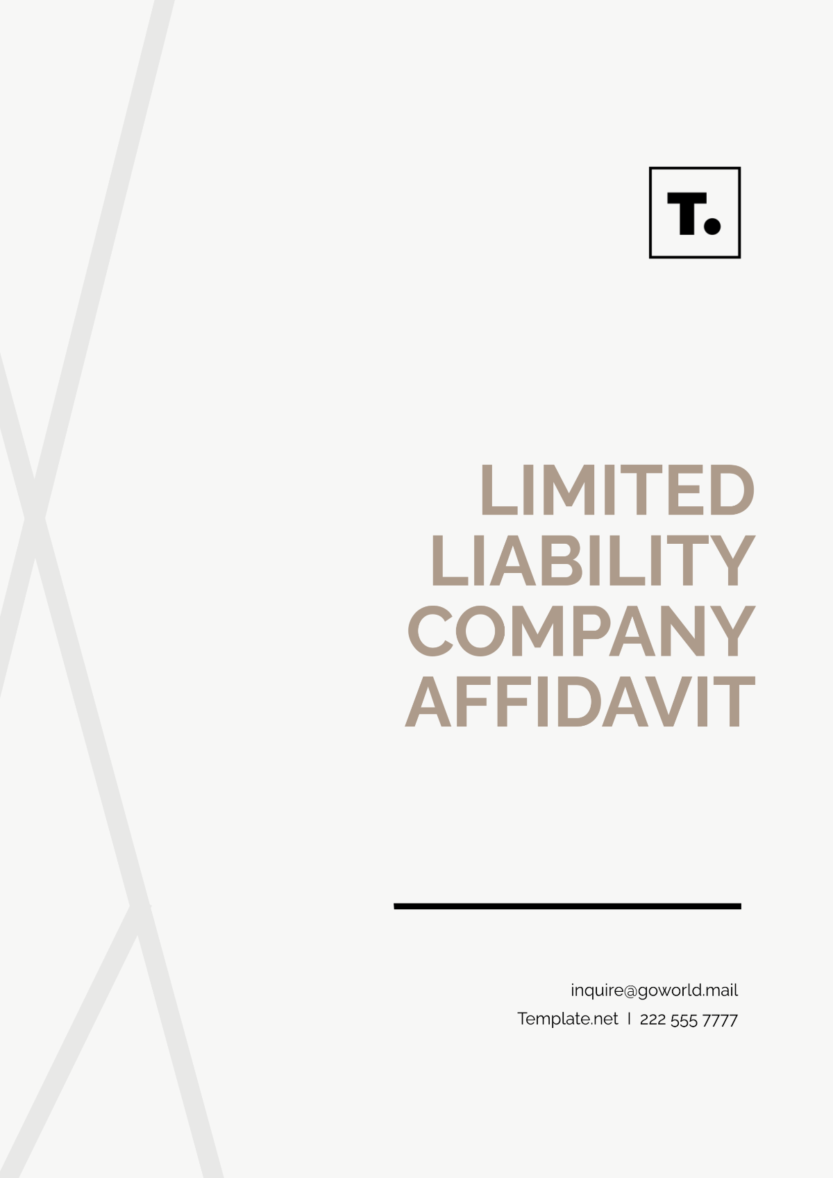 Limited Liability Company Affidavit Template - Edit Online & Download