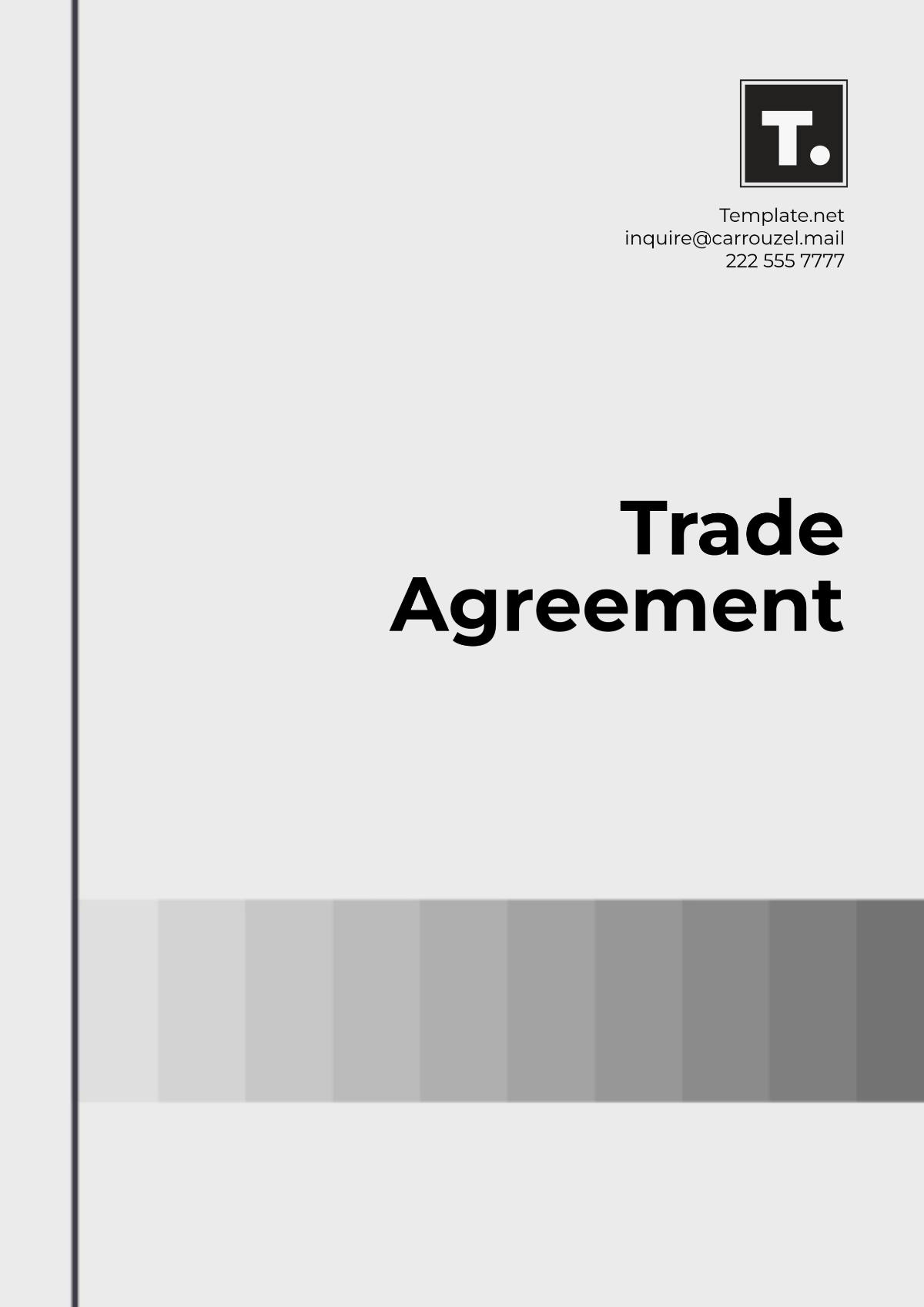 Customizable Trade Agreement Layout Template