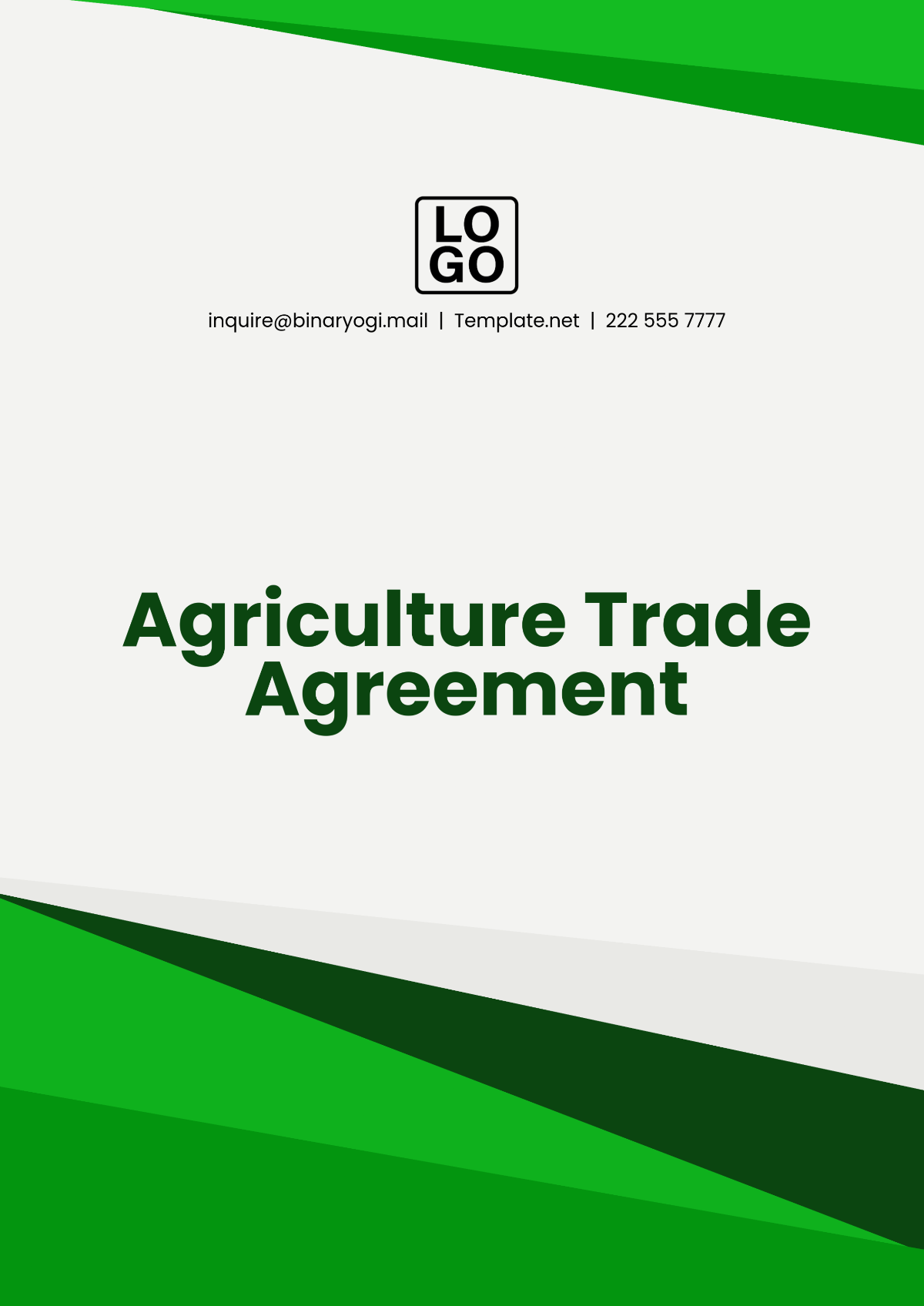 Agriculture Trade Agreement Template