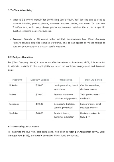 Free B2B Social Media Strategy Template to Edit Online