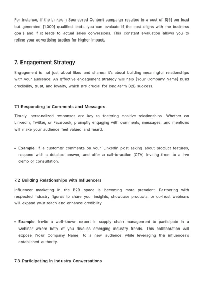 Free B2B Social Media Strategy Template to Edit Online