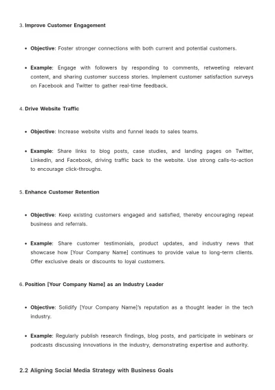 Free B2B Social Media Strategy Template to Edit Online
