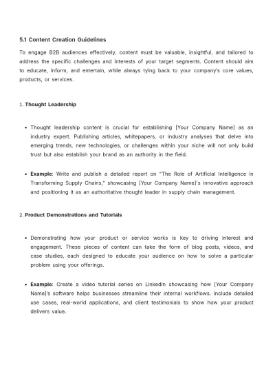 Free B2B Social Media Strategy Template to Edit Online