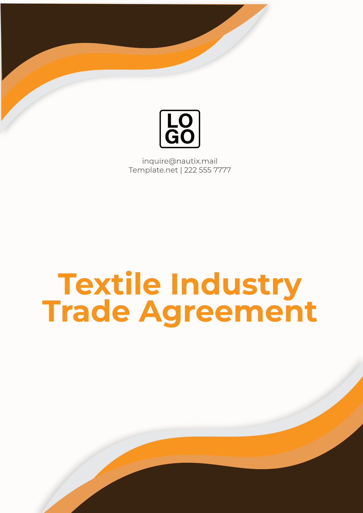 Textile Industry Trade Agreement Template - Edit Online & Download