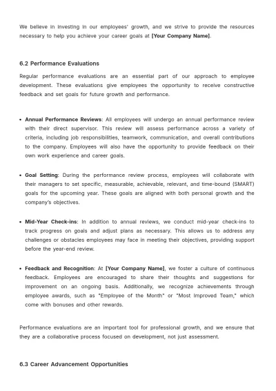 Free B2B Employee Handbook Template to Edit Online | Template.net to Edit Online
