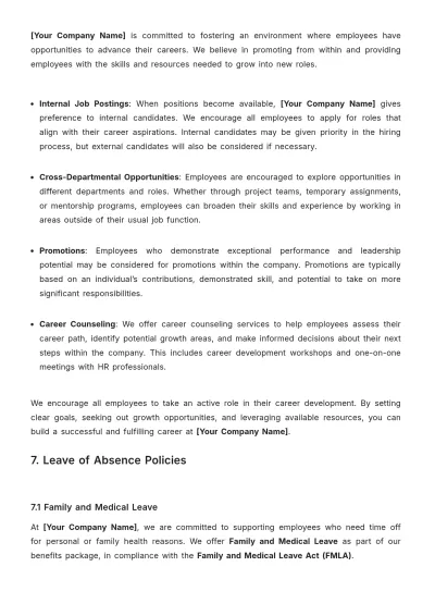 Free B2B Employee Handbook Template to Edit Online | Template.net to Edit Online