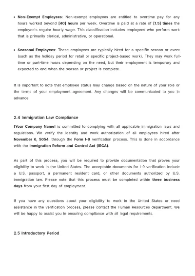 Free B2B Employee Handbook Template to Edit Online | Template.net to Edit Online