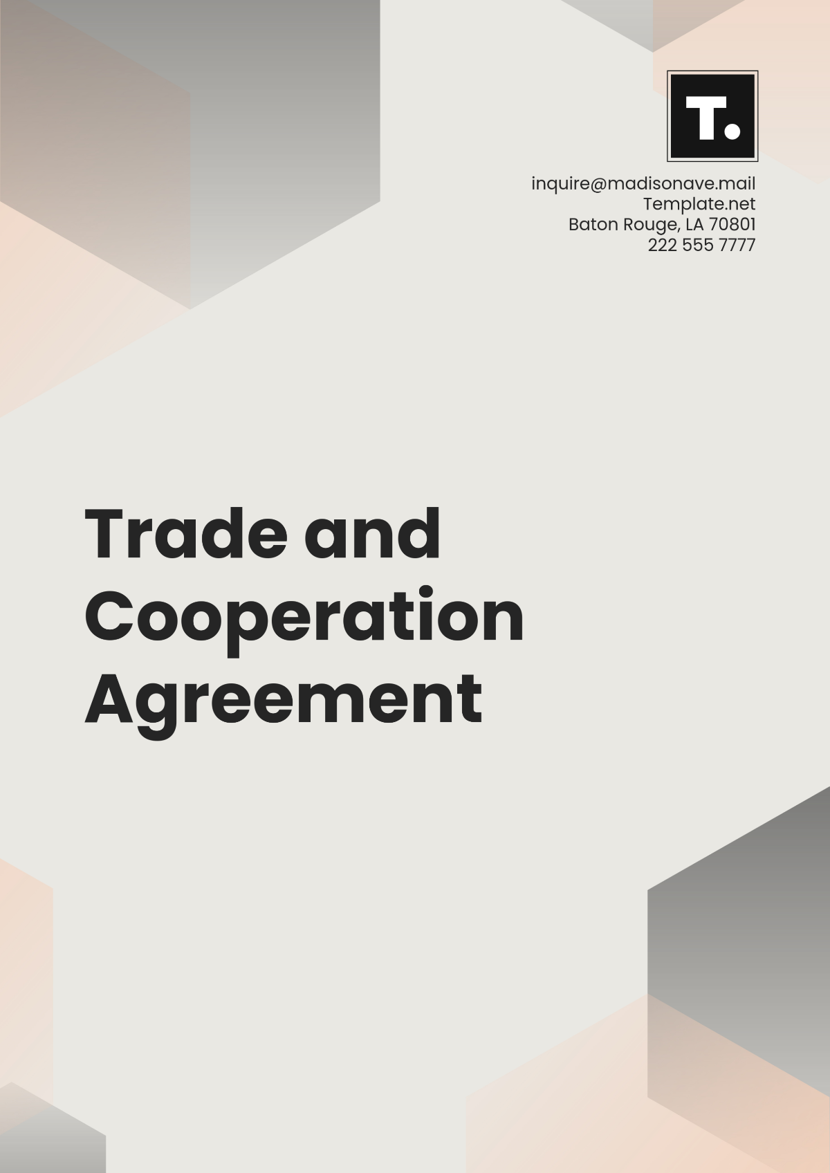 Trade and Cooperation Agreement Template