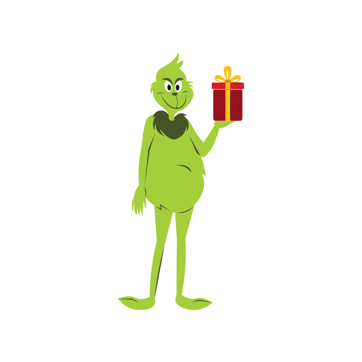 Free Grinch Holding Gift Clipart Template - Edit Online & Download