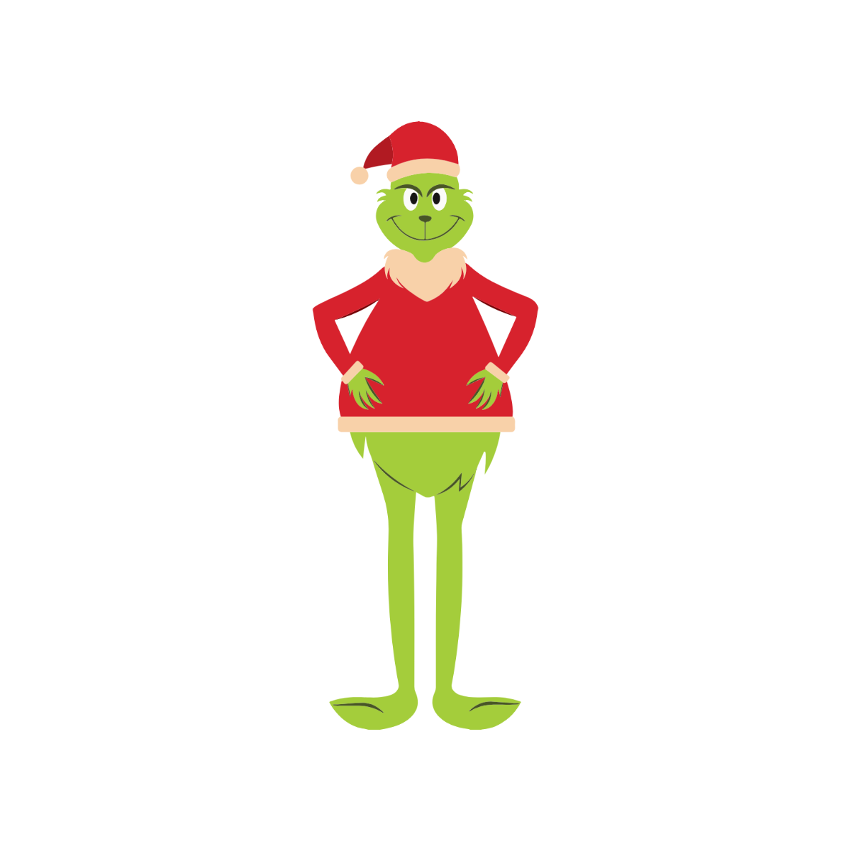 Free Grinch with Santa Hat Clipart Template - Edit Online & Download ...