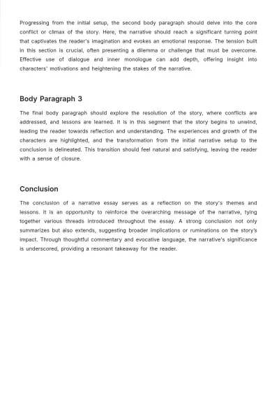 Free Narrative Essay Outline Template to Edit Online