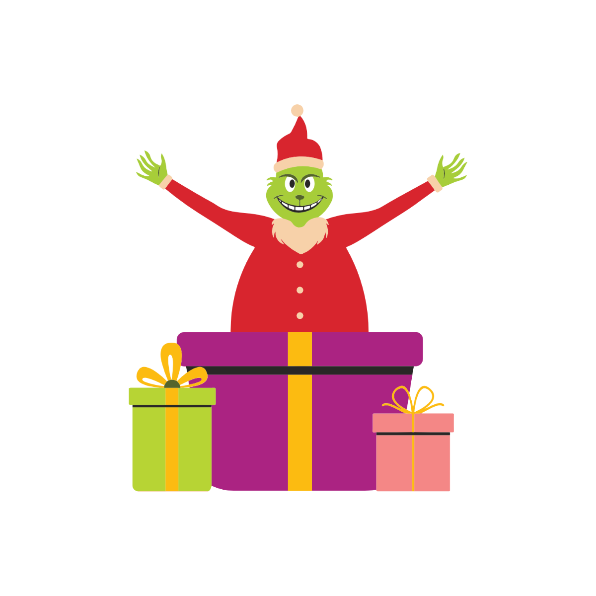 Free Grinch Cartoon Clipart Template - Edit Online & Download