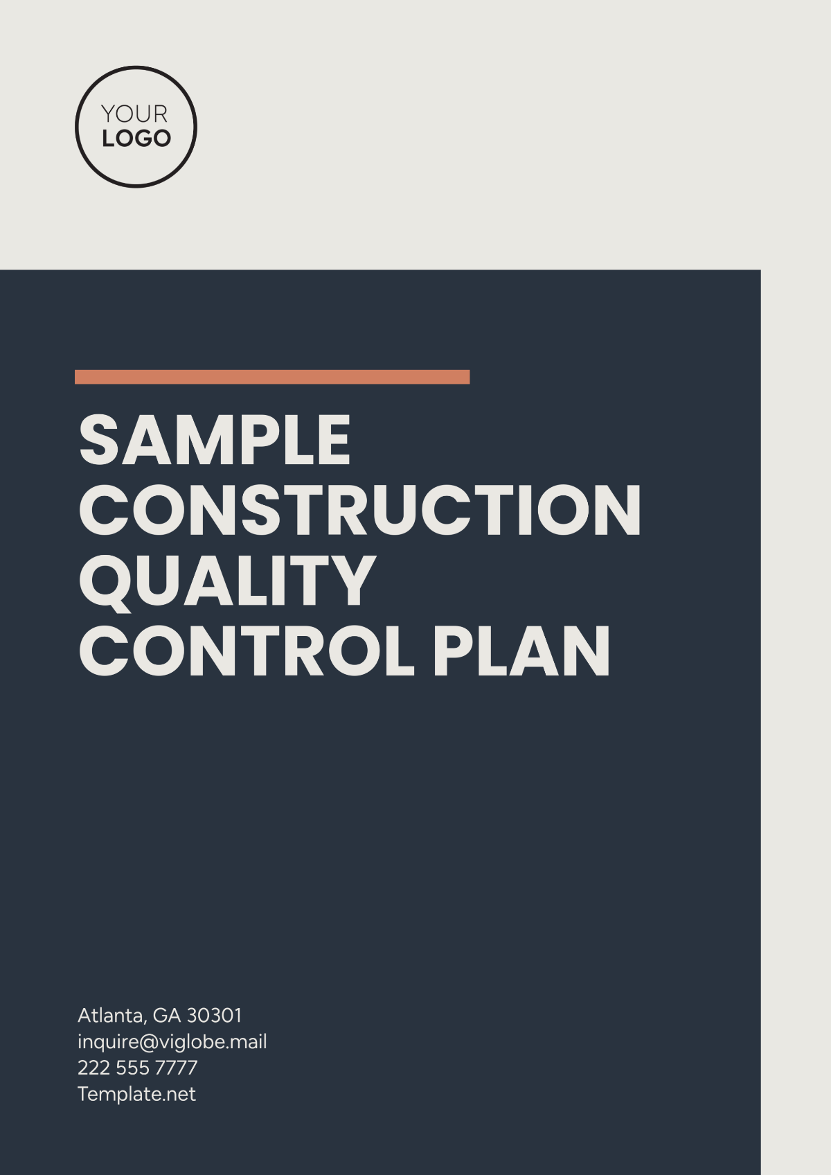 Sample Construction Quality Control Plan Template - Edit Online & Download