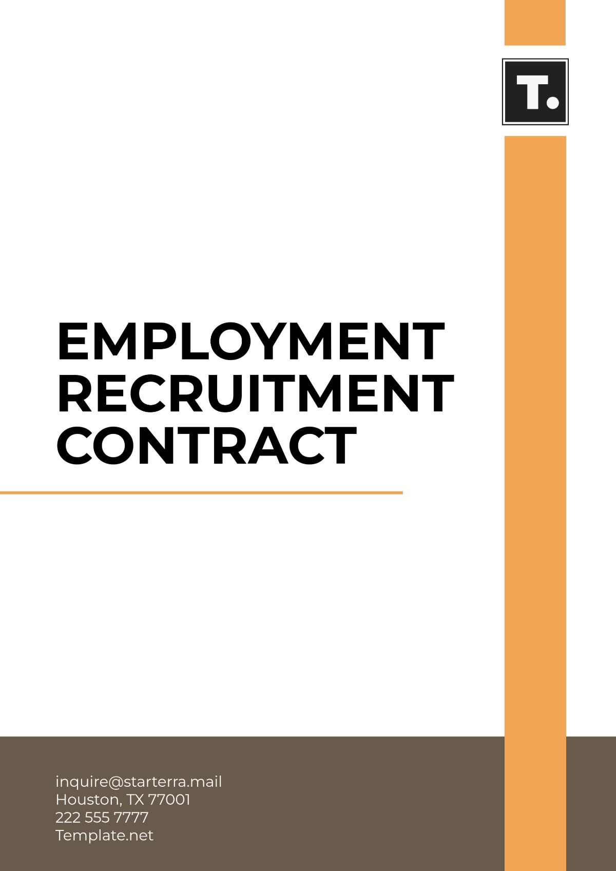 Employment Recruitment Contract Template - Edit Online & Download