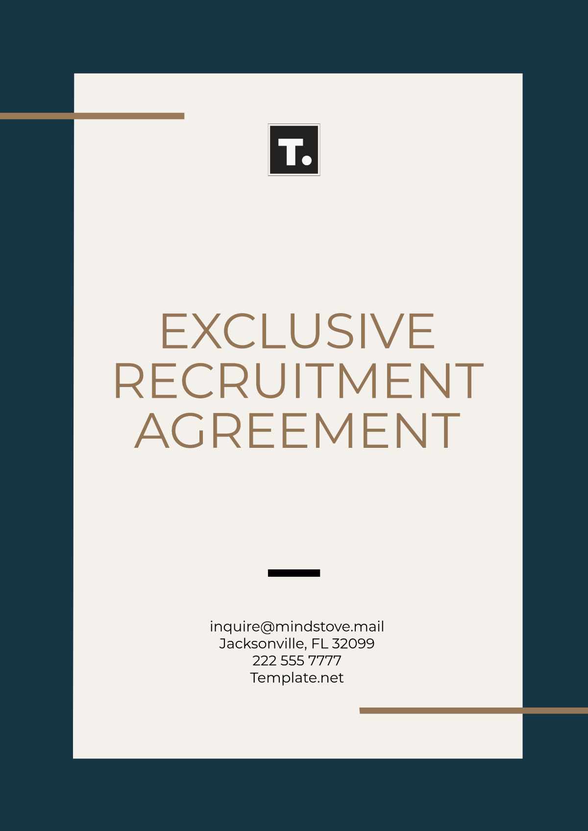 Exclusive Recruitment Agreement Template